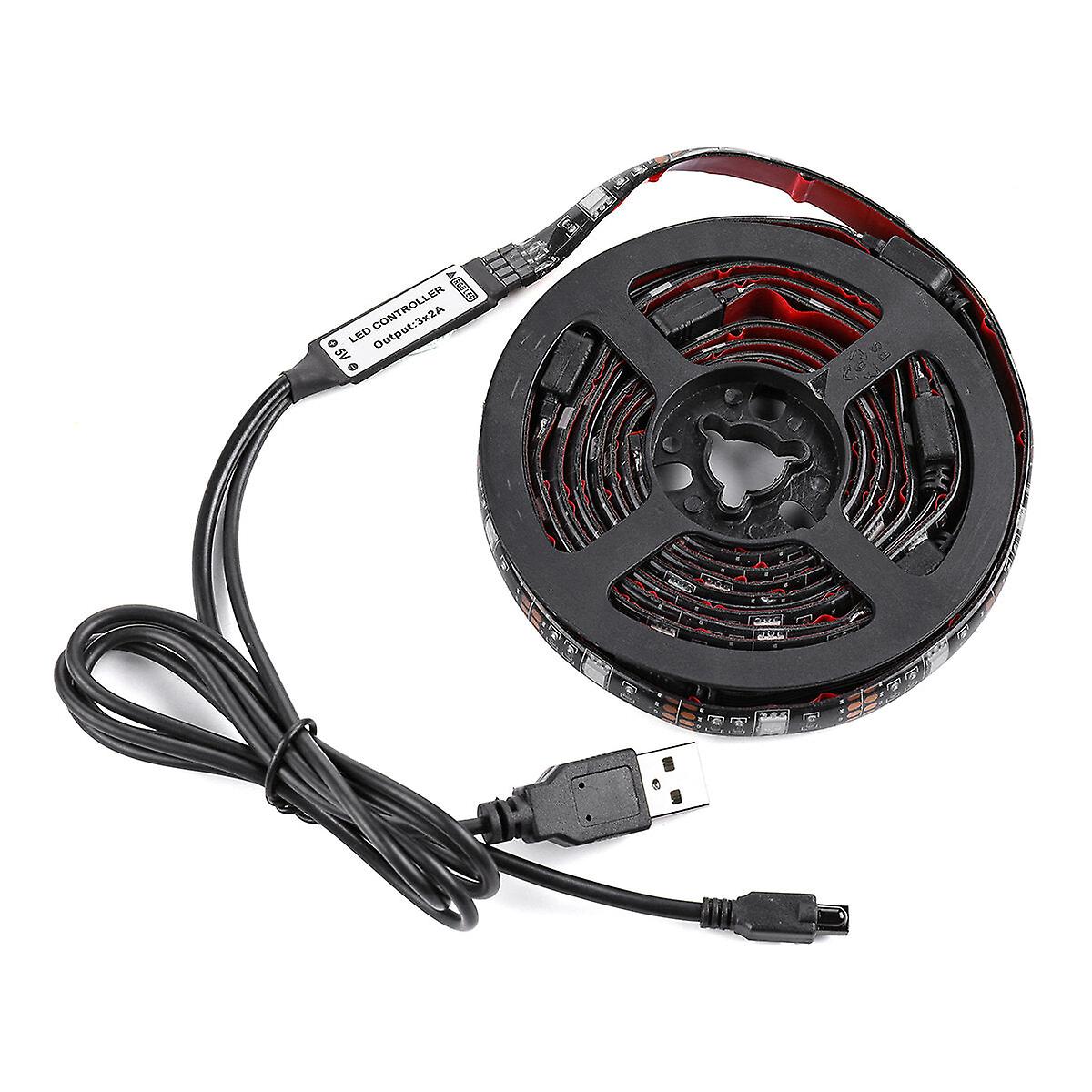 Rgb Usb Led Tv Backlight Strip Kit, 2x40cm + 2x60cm With 44-key Remote Control, Dc5v