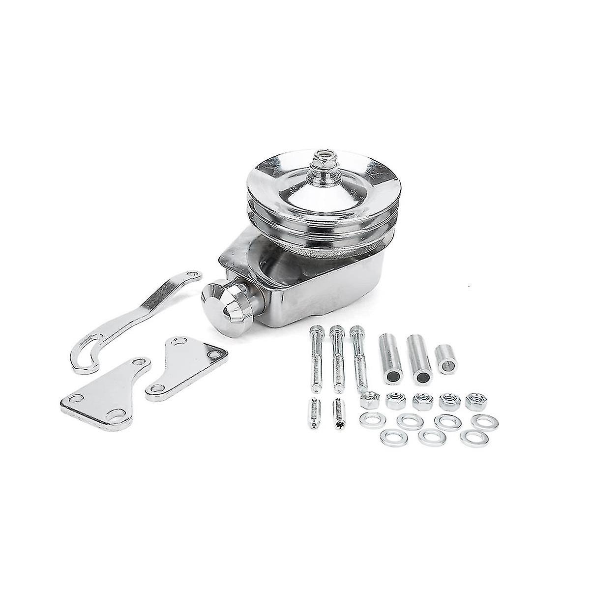 3913c+ Chrome Power Steering Pump+bracket Kit For Base Formula 1970-1974