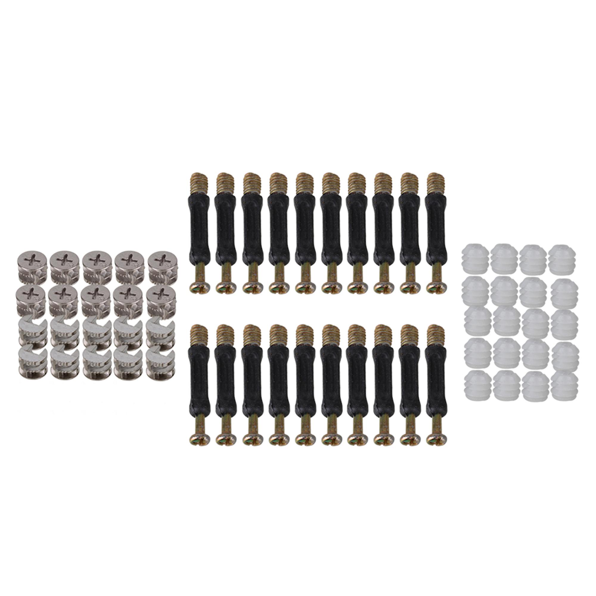20 Pieces 15mm Dia Furniture Cam Fittings with Dowel & Inserted Nut