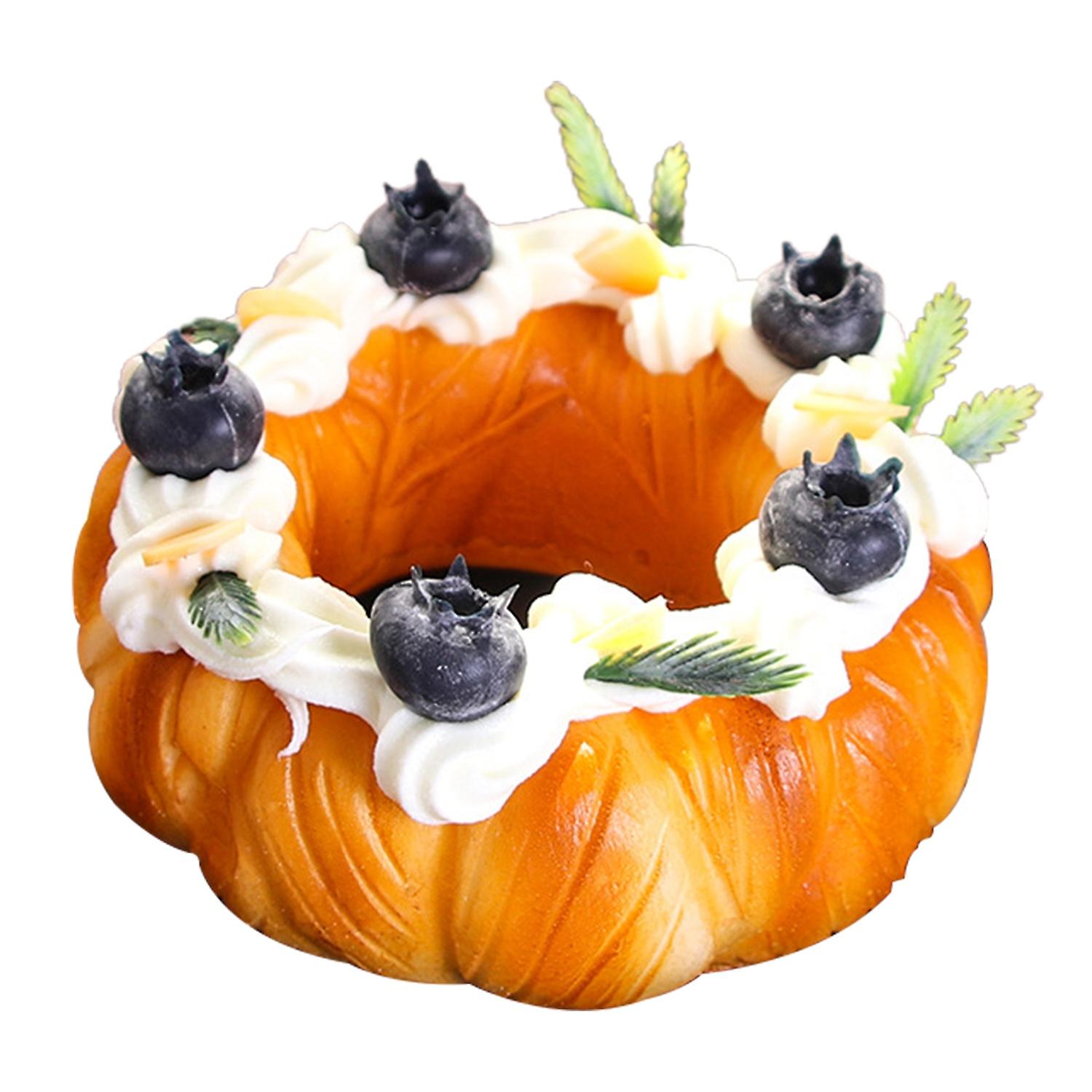 Donut Model Interesting Wear Resistant Lightweight Simulation Fruit Cake Donut Food Model for Home