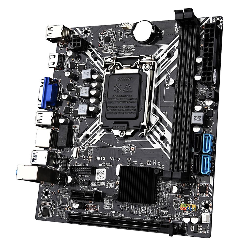 Scheda madre per computer JINGSHA H81G, scheda madre per giochi, slot di memoria DDR3 a doppio canale, scheda di rete da 100 M