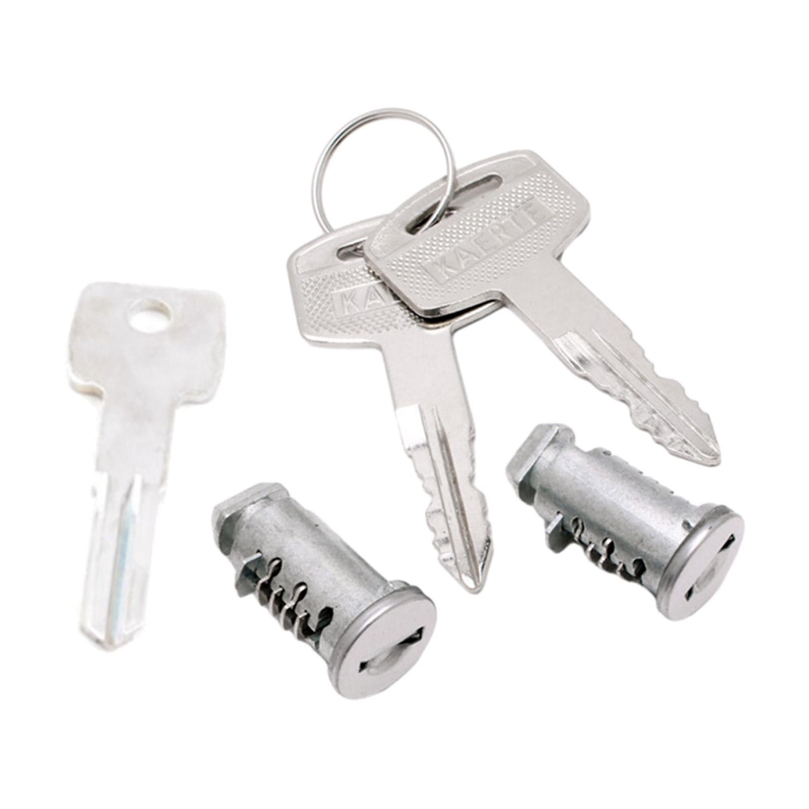 2x Lock Cylindes Crossbar Locks Accessory, Detachable, Roof Rack Locks Roof Rack Cross Bars Lock Key Kit ,Lock Core for SUV