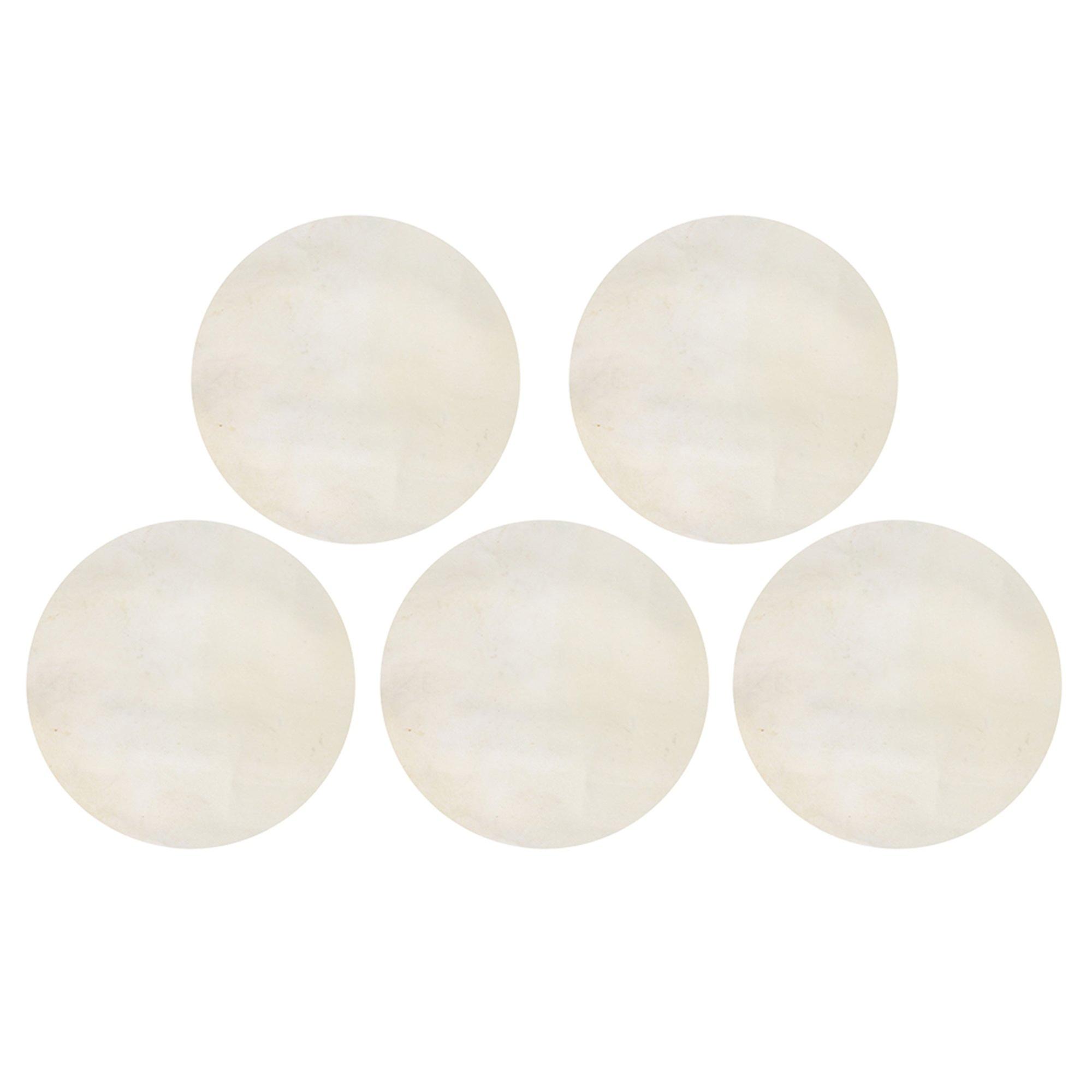 5 x Beige Drum Heads Percussion Replacement Parts for Bongo Shaman Drum