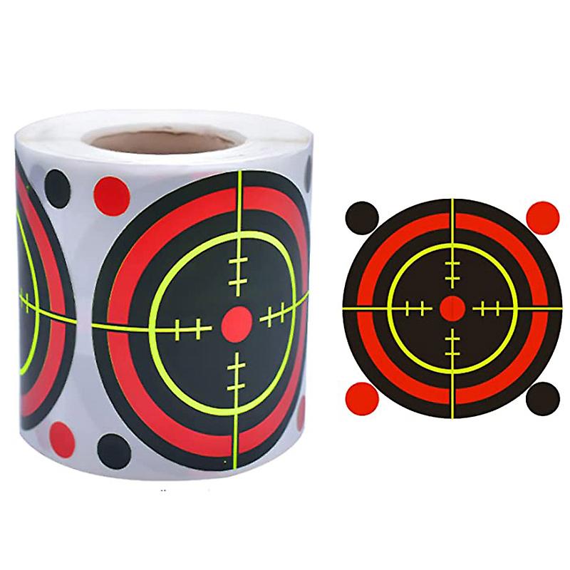200pcs 3"Shooting Splatter Target Stickers Roll Fluorescent Self Adhesive Paper