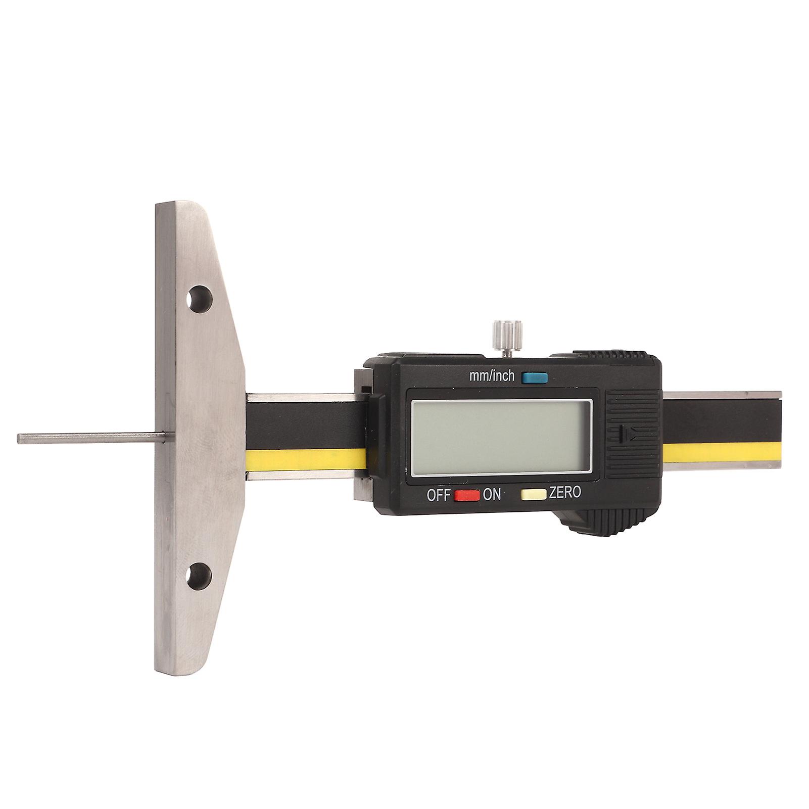 LCD Digital Tire Tread Depth Gauge Tool with Inch MM Conversion Portable for Car Truck SUV Motorcycle Bus 0‑50mm/0-1.97in 