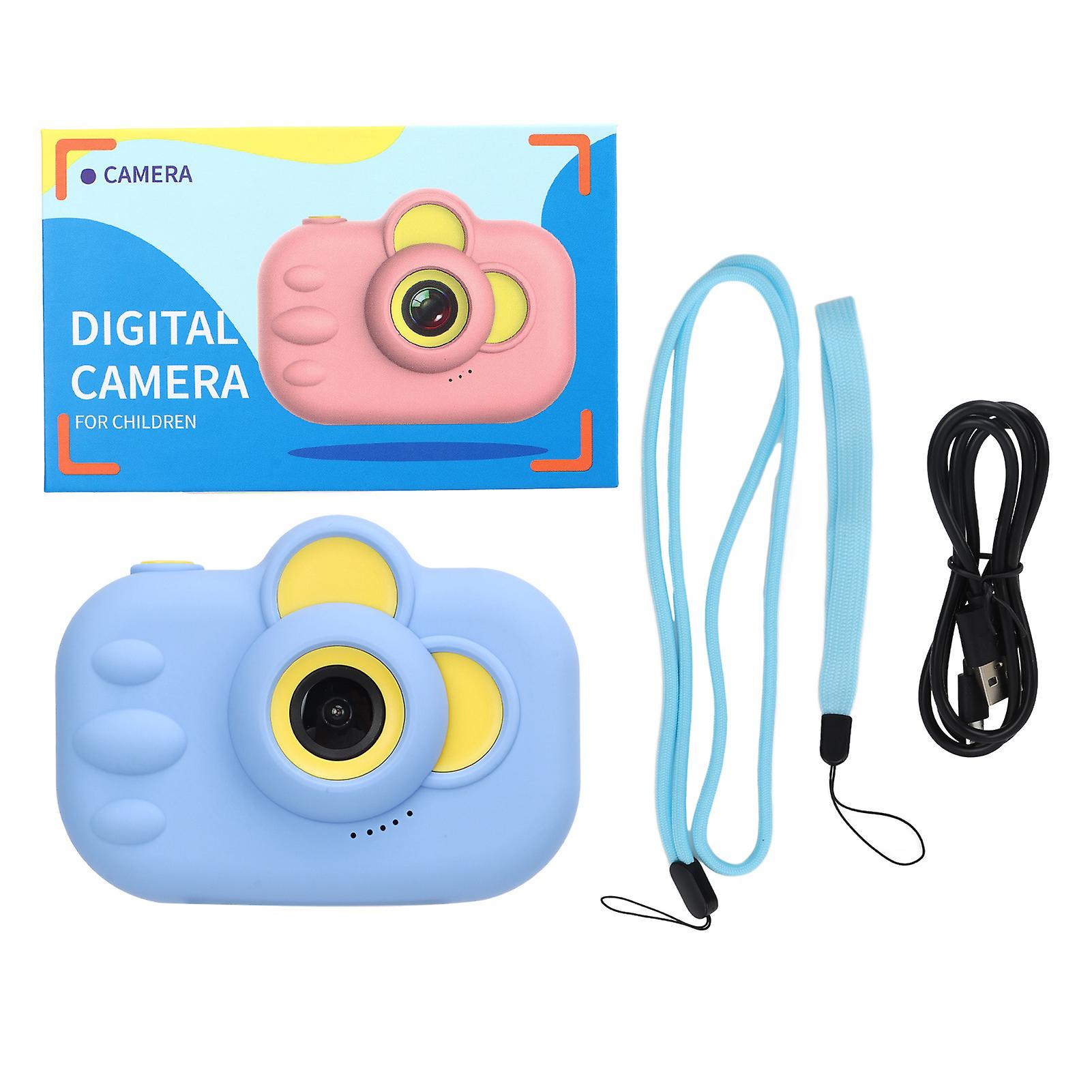 Kids Digital Video Camera, 12MP Dual Lens Front/Rear 1080P for Girls Boys Blue