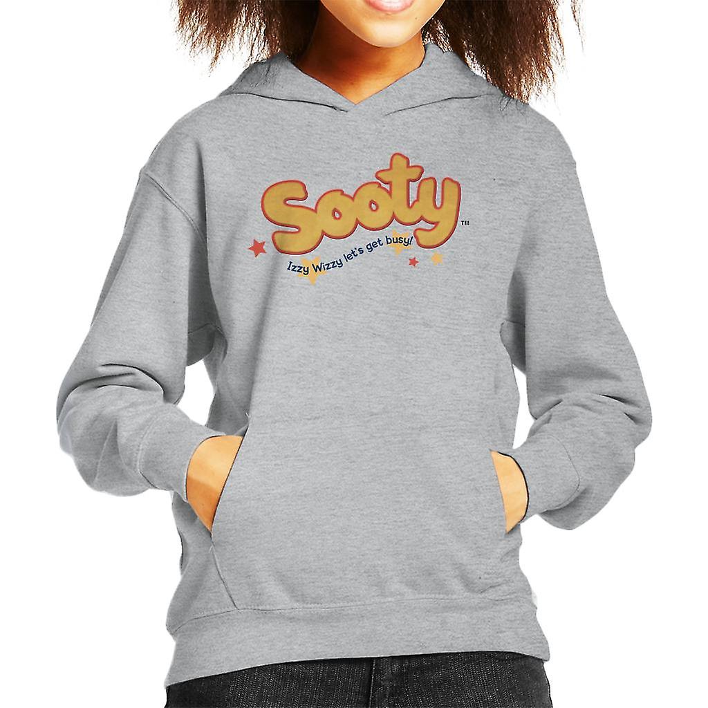 Sooty Text Logo Izzy Wizzy Kid's Hooded Sweatshirt