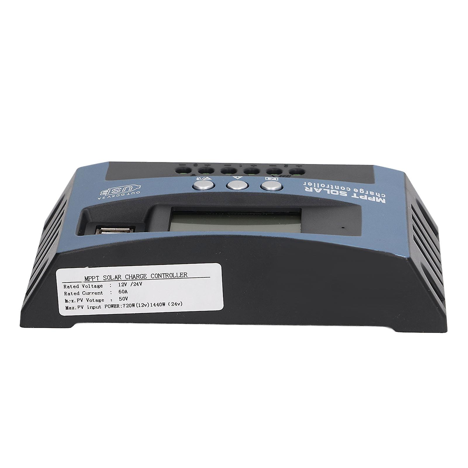 PV Controller with Duel Voltage Regulator LCD Multiple Protection MPPT Solar Panel Controller 12V 24V