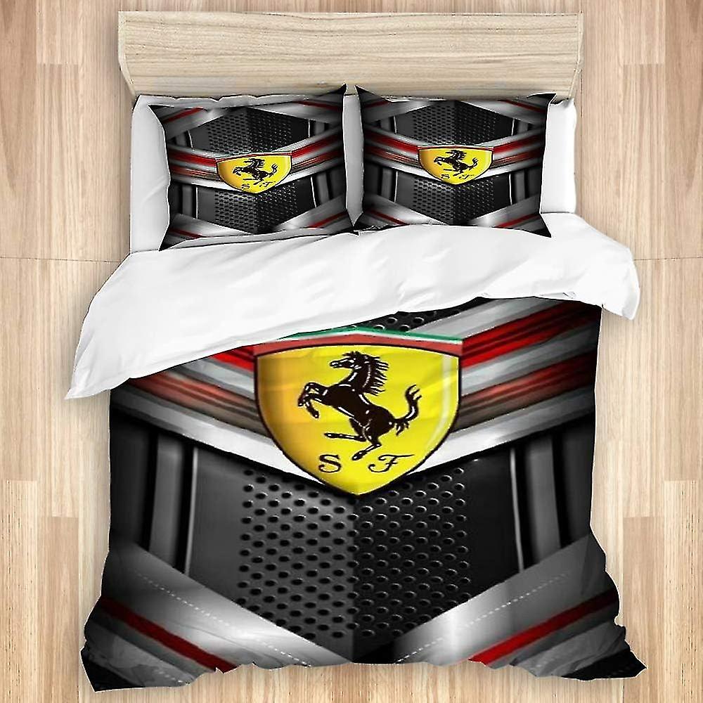 Adult Bedding Set, Ferrari, Duvet Cover Pillowcases 135*200 CM