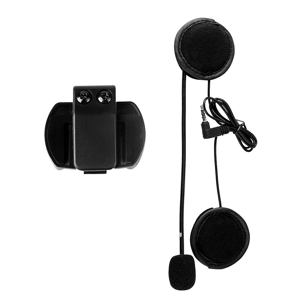 3.5mm Microphone Speaker Headset and Headphone Clip for V4 V6 Motorcycle Bluetooth Intercom~10199