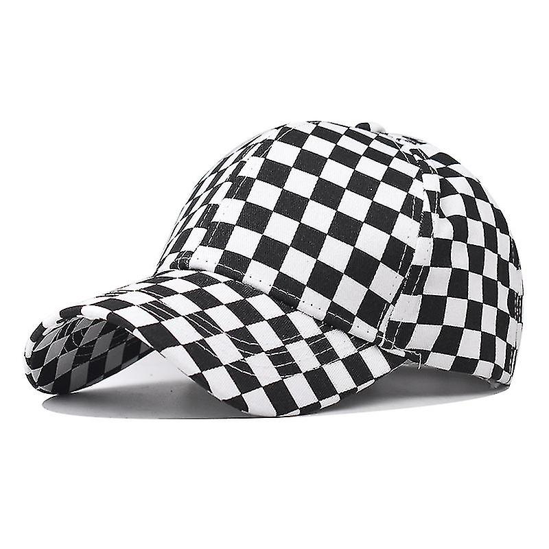 Cotton New Print Checkerboard Baseball Cap