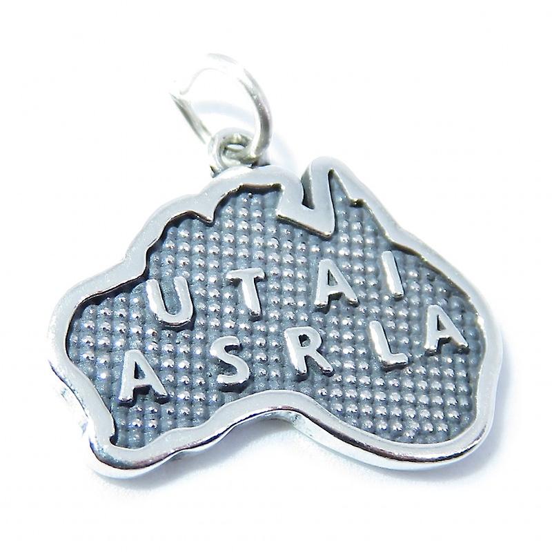 Australia Map Sterling Silver Charm .925 X 1 Aus Aussie Charms