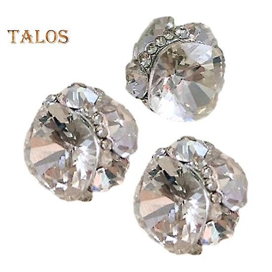 3Pcs Nail Art Rhinestones Super Flash Faux Crystal Easy to Apply Durable Charming Manicure