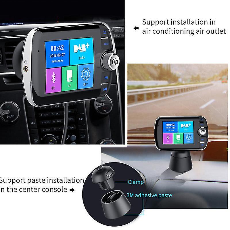 Mini Car Radio Receiver Car Europe Dab Plus Digital Broadcast Fm Receiver Multiple Music Formats With 2.5 Inch Screen Automotive