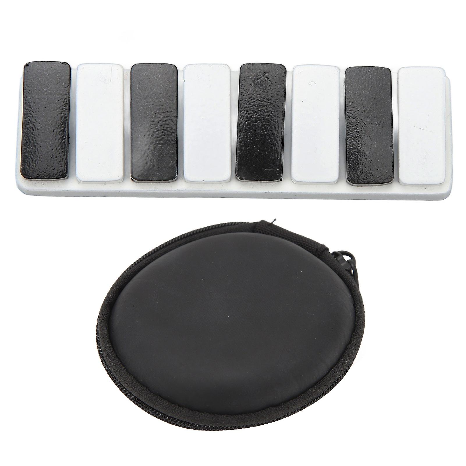 Haptic Click Piano Toy Zinc Alloy Adult Portable Office Desk Toy for ADHD Anxiety Stress Relief White
