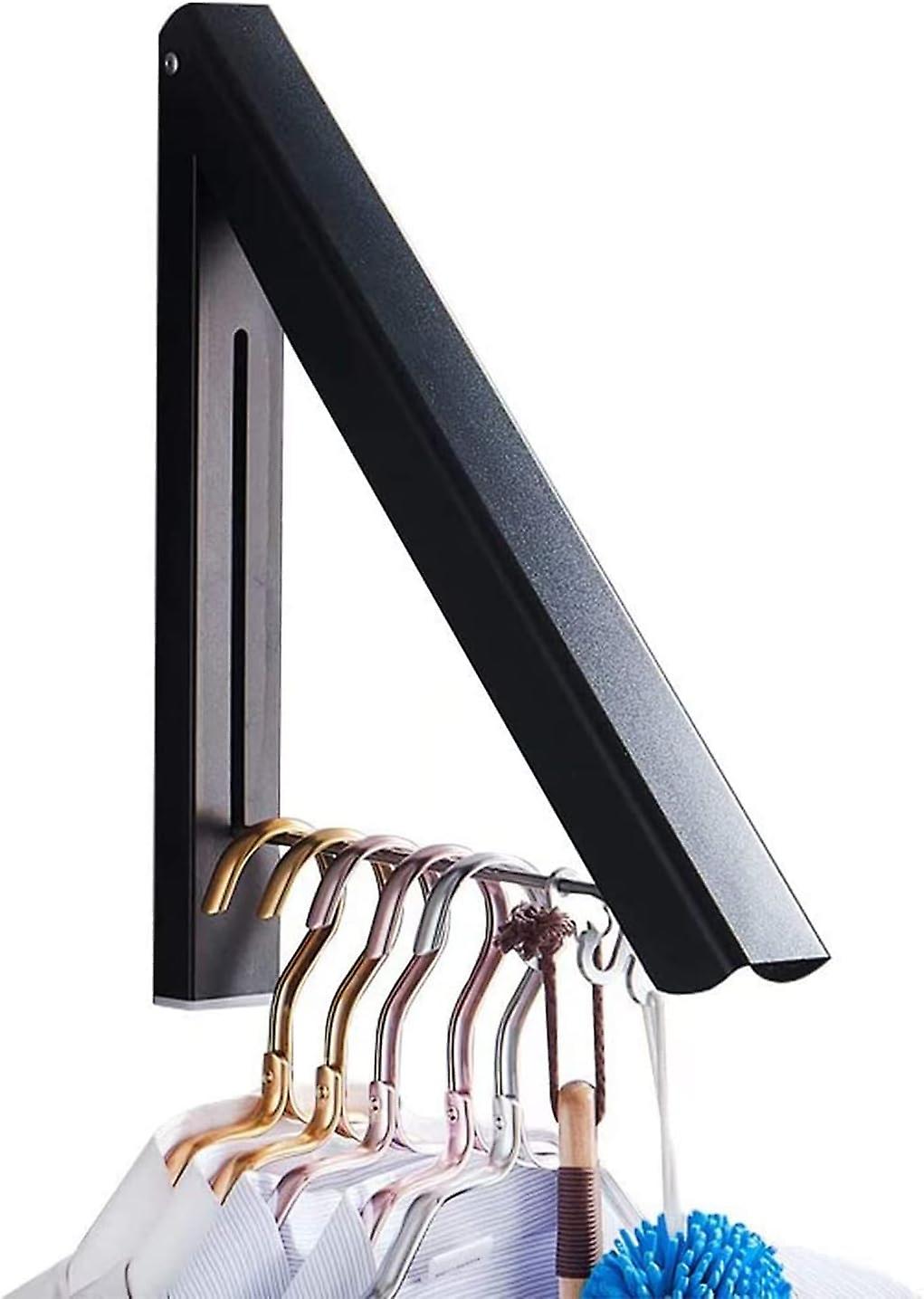 Wall-Mounted Retractable Clothes Drying Rack, Aluminum for Indoor & Outdoor Use