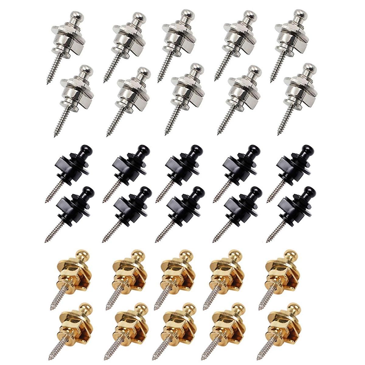 30PCS Guitar Strap Lock Buttons Quick Release Guitar Strap Buttons