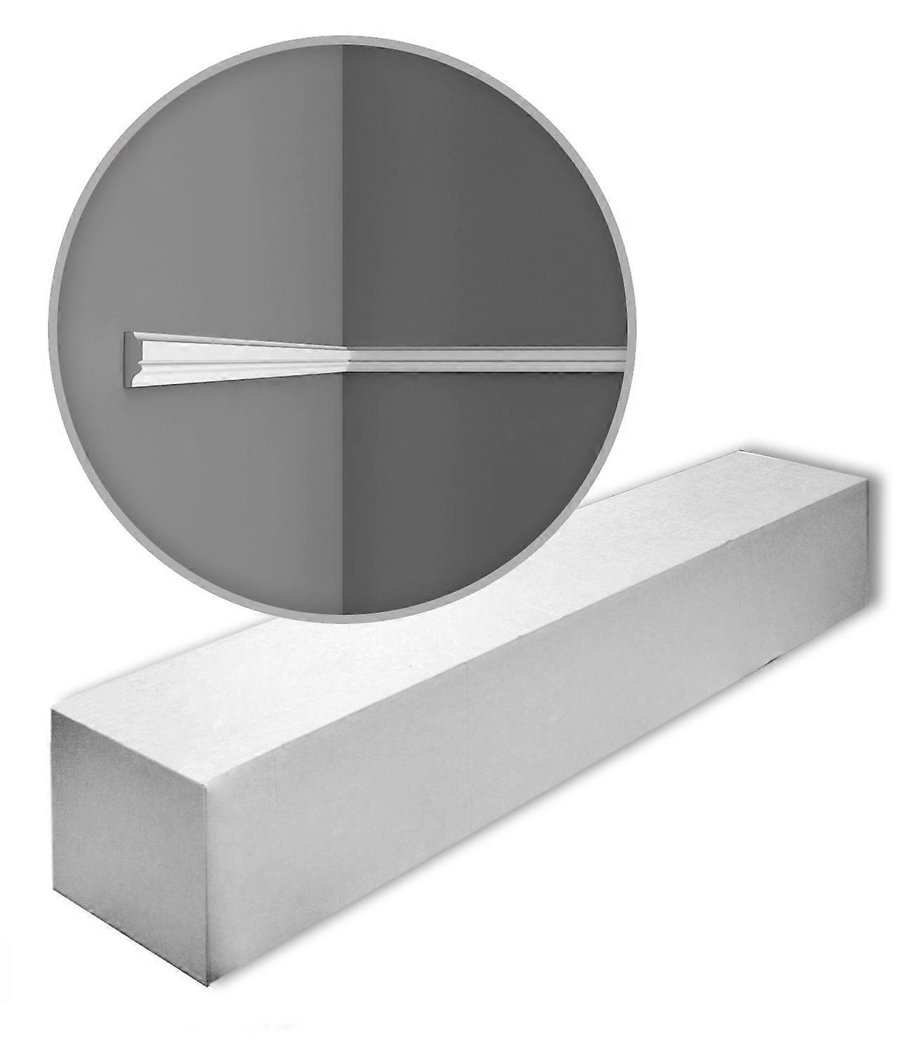 ORAC NV 10 x Cimaises PX116-box-10 20 Mètre AXXENT Duropolymer® 200 cm blanc prétraité léger, indéformable, résistant aux chocs