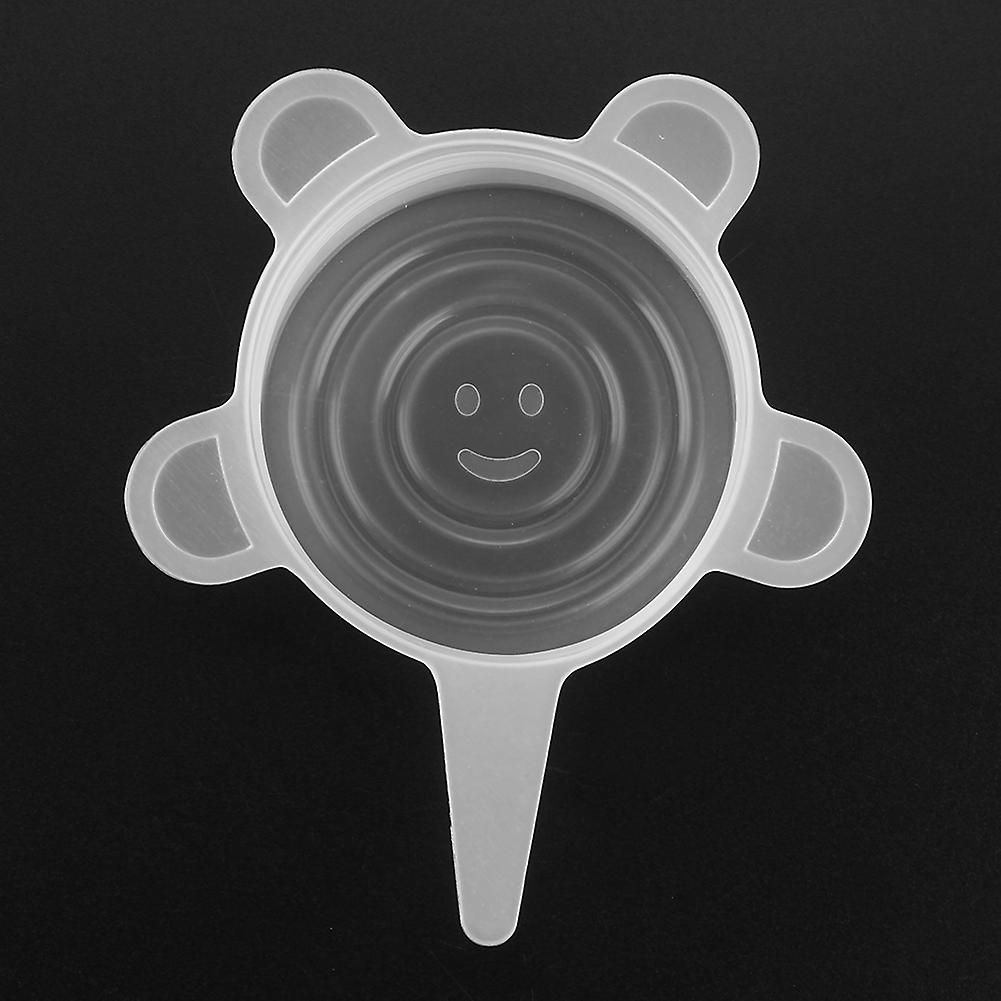 6PCS White Silicone Bowl Covers Set, Stretchable Sizes 6-19.5cm