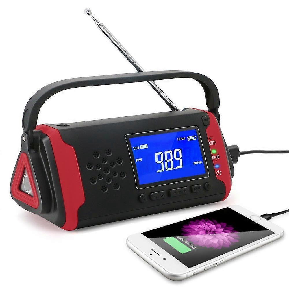 المحمولة في الهواء الطلق اليد كرنك راديو الشمسية راديو متعدد الوظائف