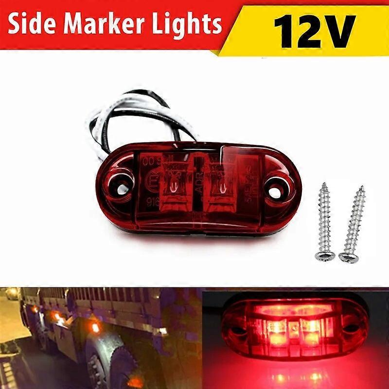 2LED punainen perävaunun sivumerkkivalo sivuvalot 12 v LED-valot soikea välys perävaunu auto LED-sivuvalot automaattiseen FN9U0247