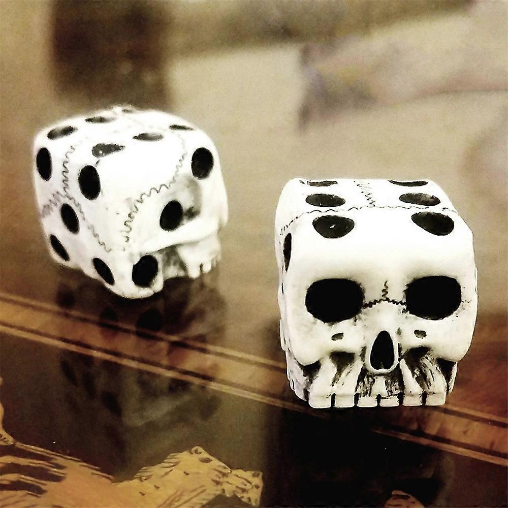 2024 Christmas Halloween Skeleton Dice Game Dice Resin Retro Style Gifts