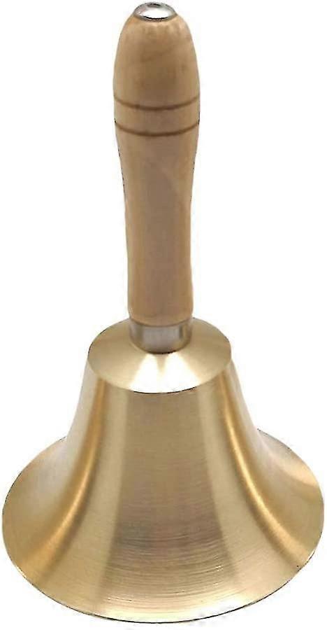 Solid hand Bell Mässing Bell Service Bell Trä Ringklocka för heminredning