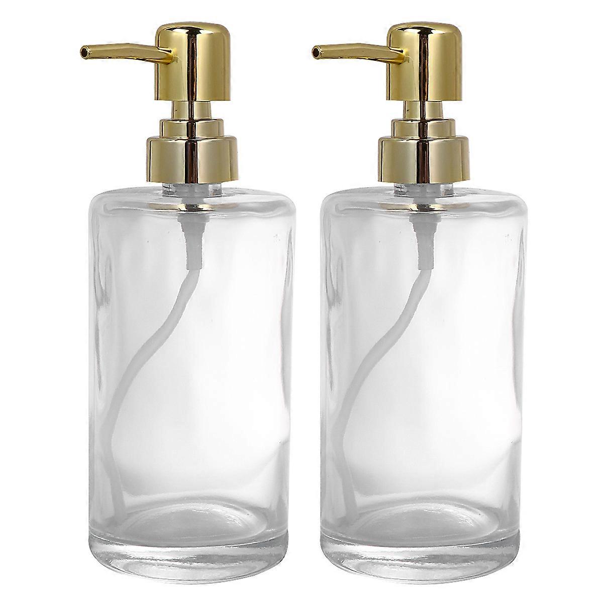 1 Set 2Pcs 400ML Transparent Lotion Travel Bottles Practical Travel Bottles