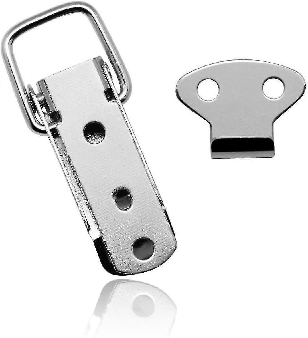 Stainless Steel Buckle, With Hook To Prevent Rust, Suitable For Cabinets, Boxes, Drawers (10 Pieces)