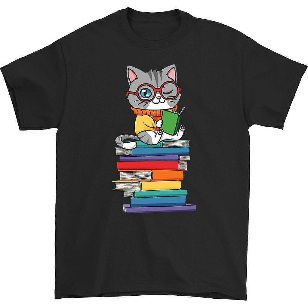 Cat Reading Book T-shirt