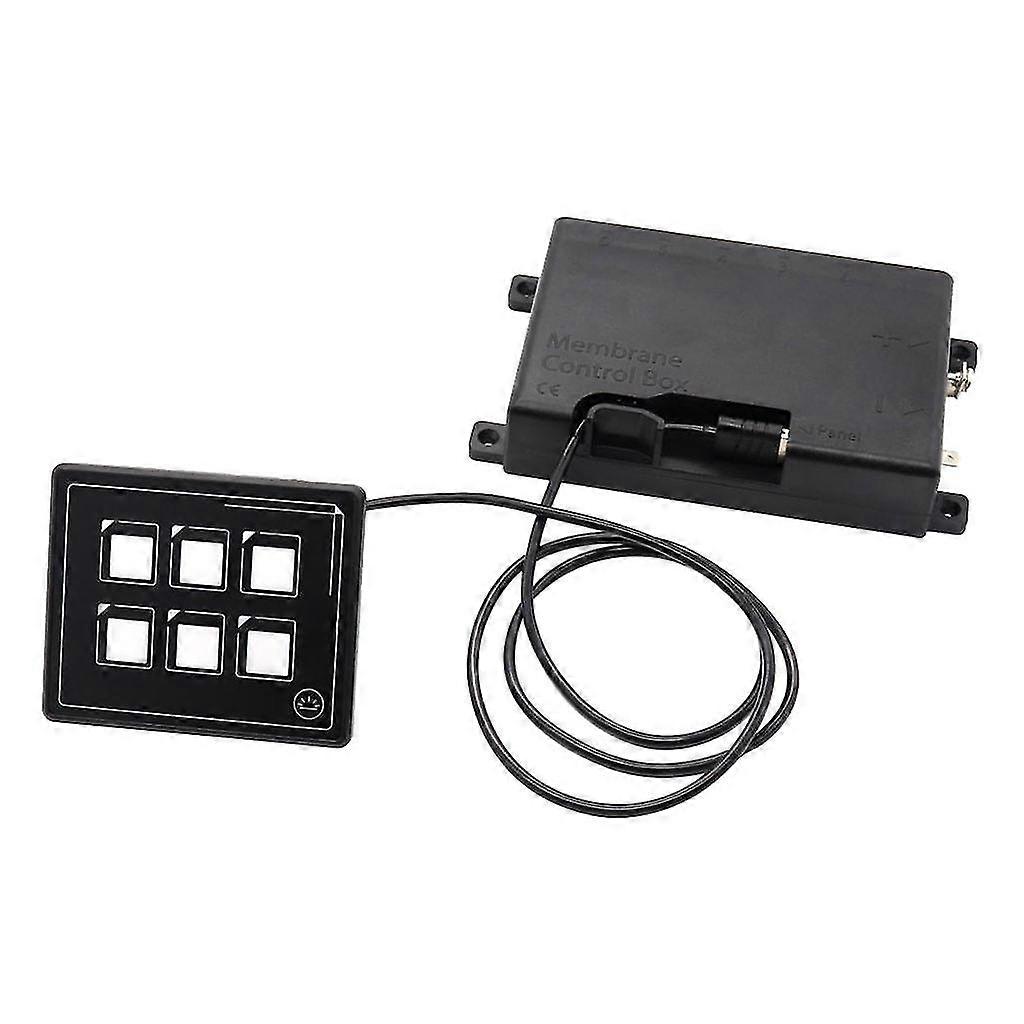6 Way -thin waterproof membrane control panel switch 12-24v universal