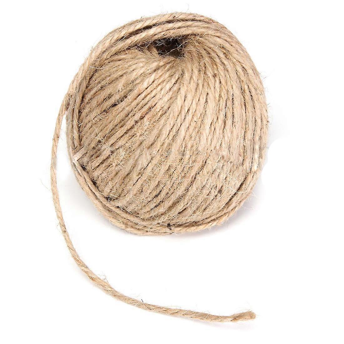 3MM Thick Brown Rustic Twine Hessian String Cord Rope For Hand Craft 50M