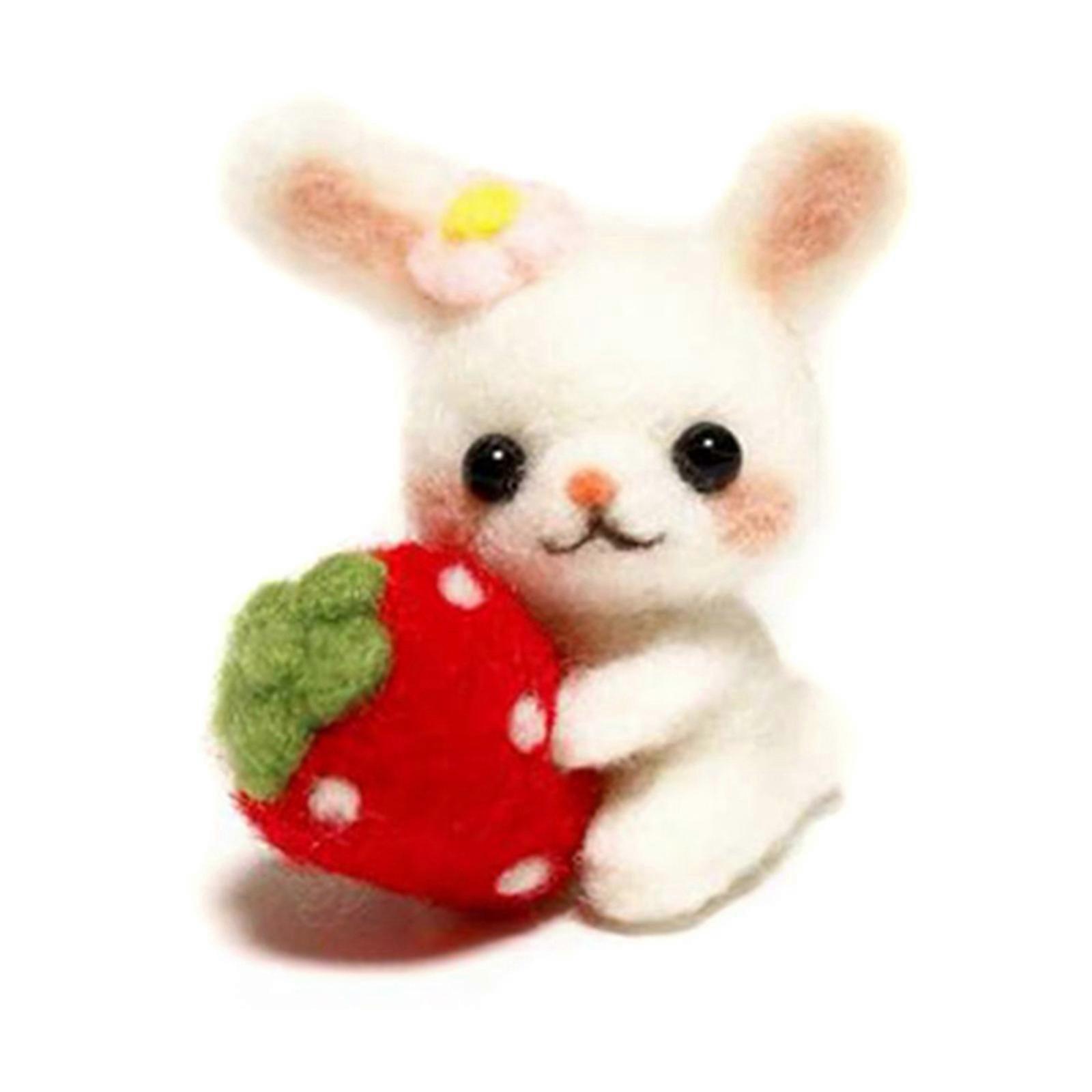 DIY Wool Felt Needle Felting Kit Raw Material for Adult Cartoon Animal