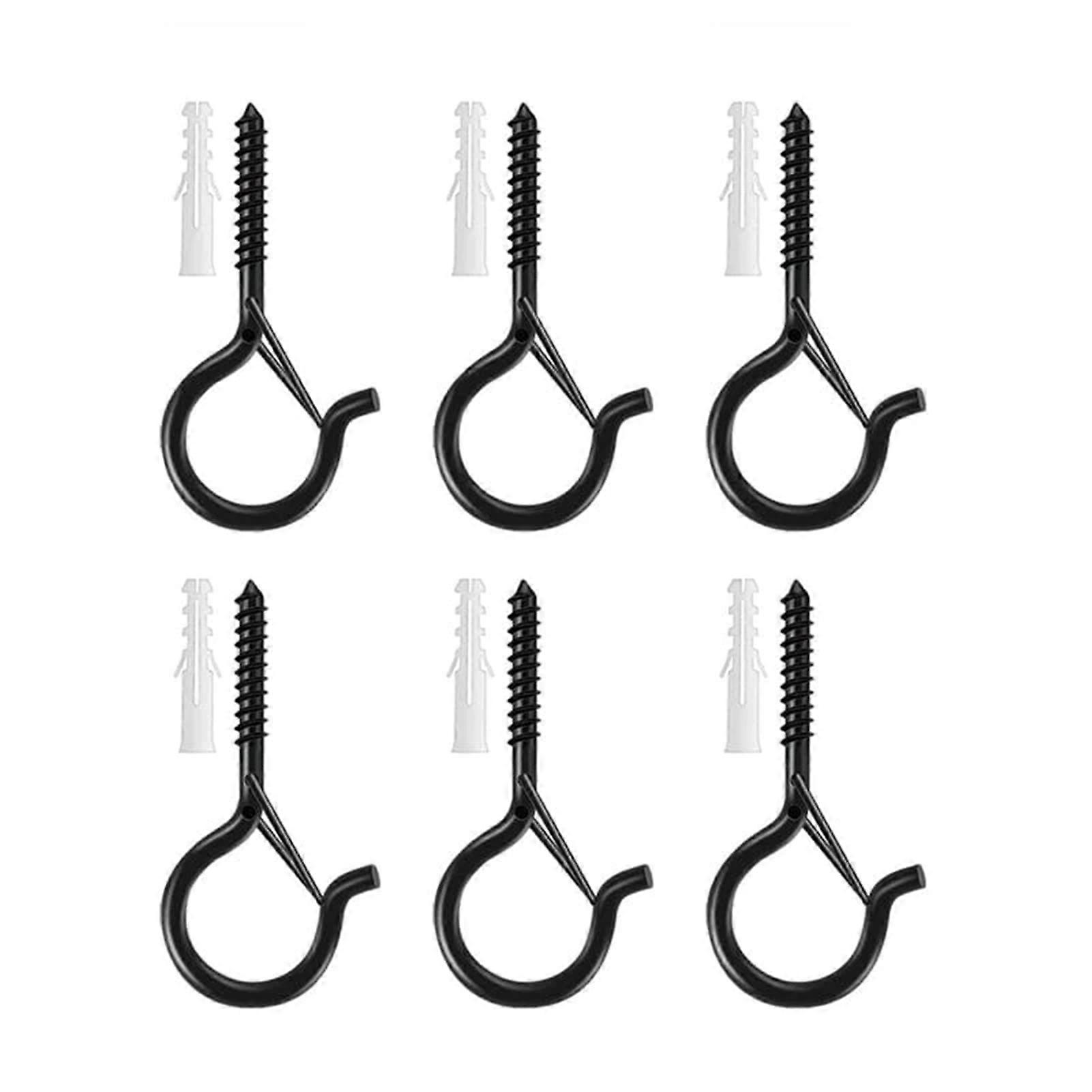 Anti-Drop Bonsais Hooks with Safety Buckle Ceiling Mounted Stable Screw Hooks for Outdoor Indoor