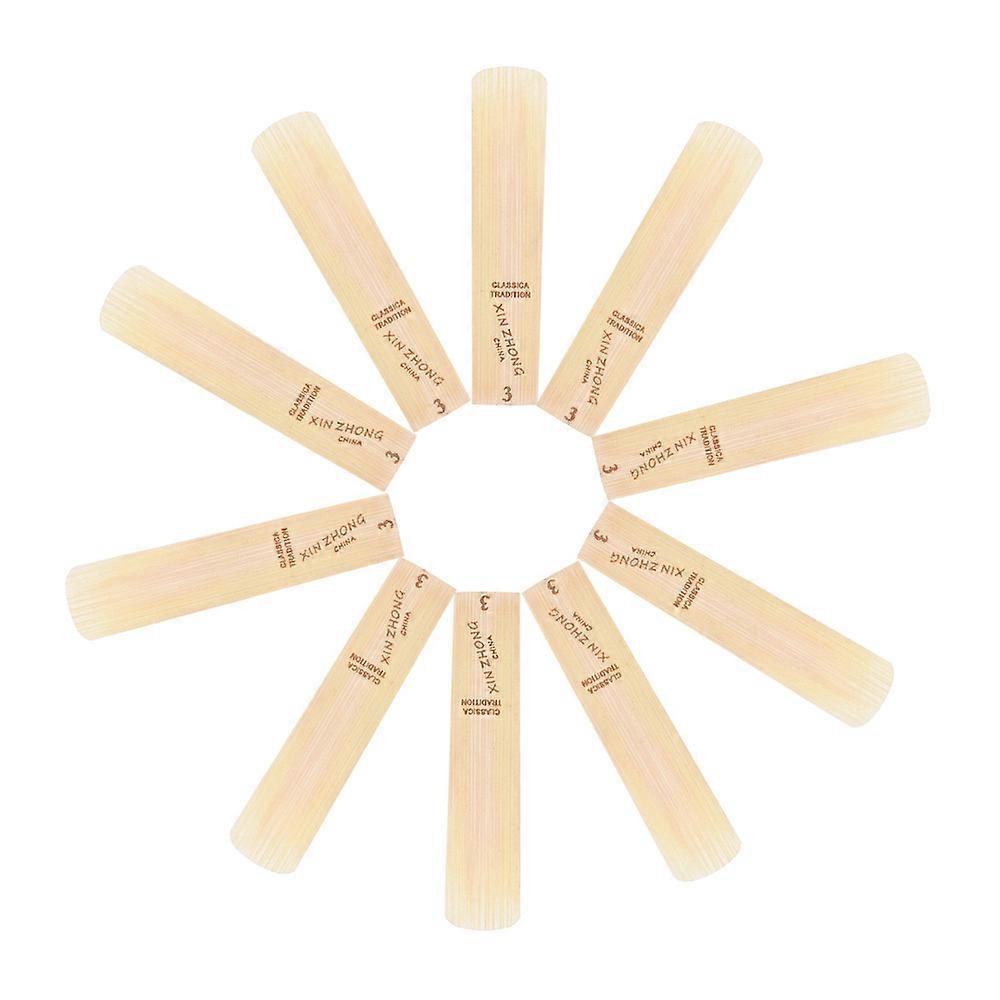 Normal Level G Alto Saxophone Sax Reeds Strength 3.0 for Beginners, 10pcs/ Box