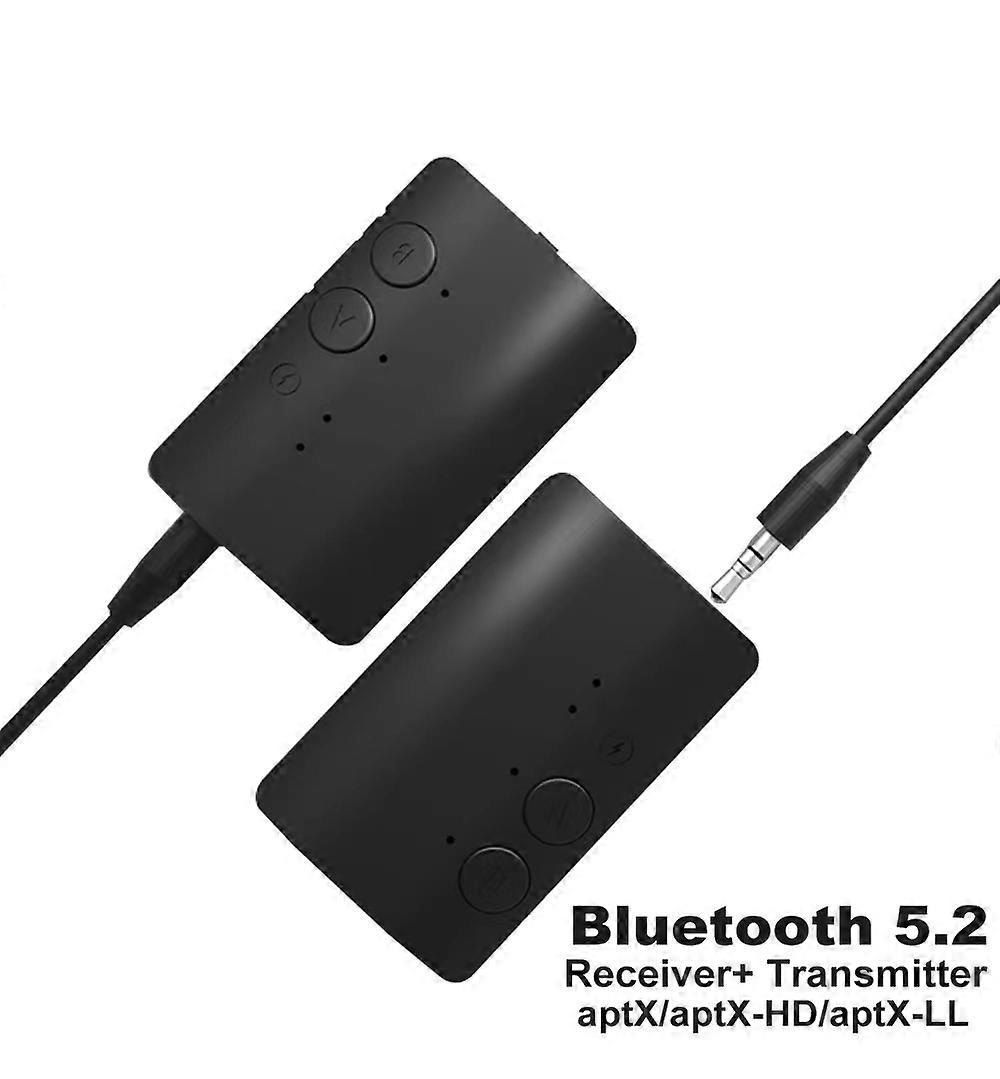 2 IN 1 Bluetooth 5.2 Audio Adapter Wireless Stereo Music Receiver Transmitter Support aptX/aptX-LL/aptX-HD For Car TV Speaker