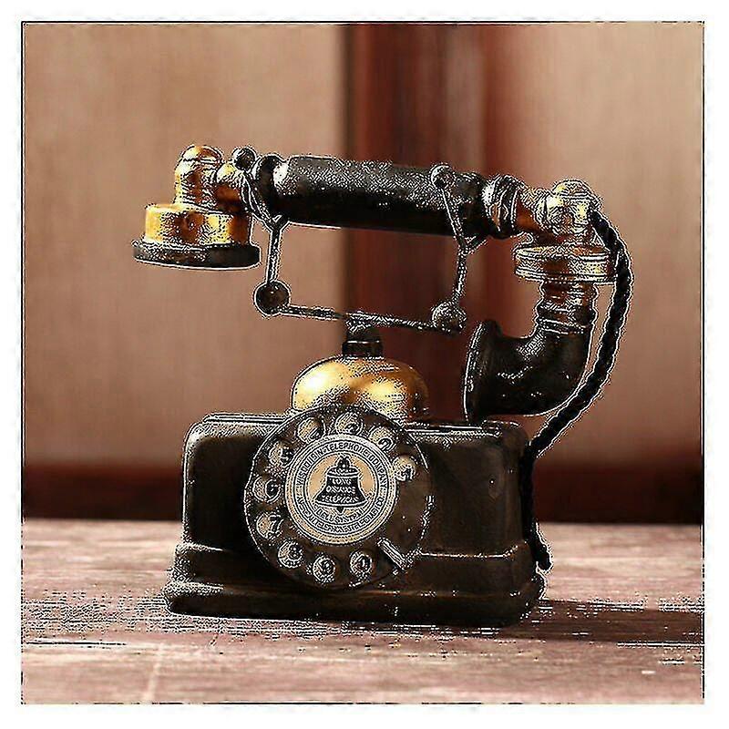 オフィスの装飾 - 耐久性のあるレトロなビンテージアンティーク固定電話コード付き電話 - ホームオフィスの装飾的な装飾品