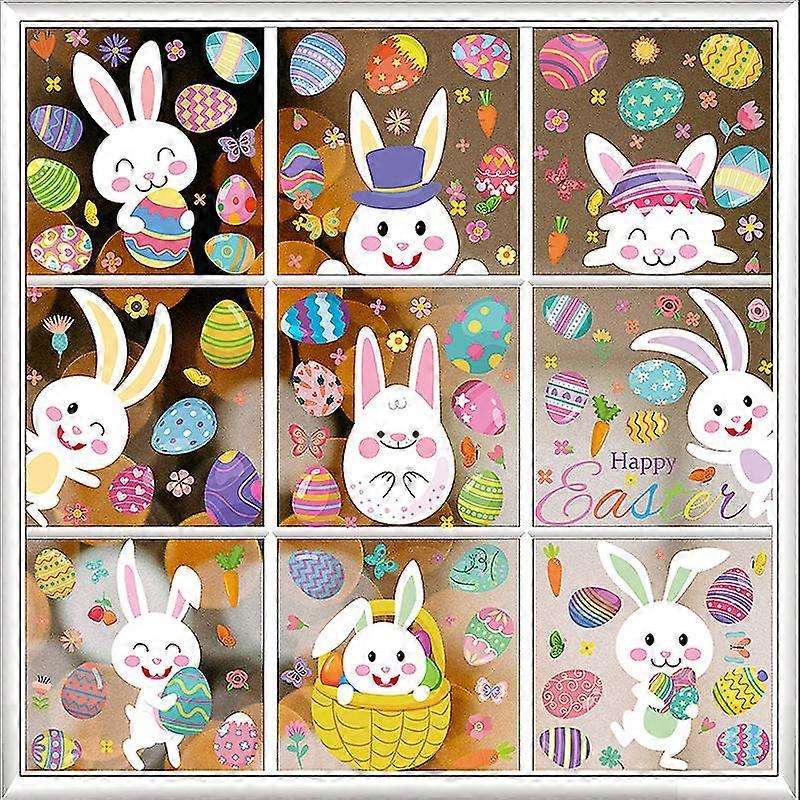 Easter Decorations Window Clings, Happy Easter Bunny Window Clings
