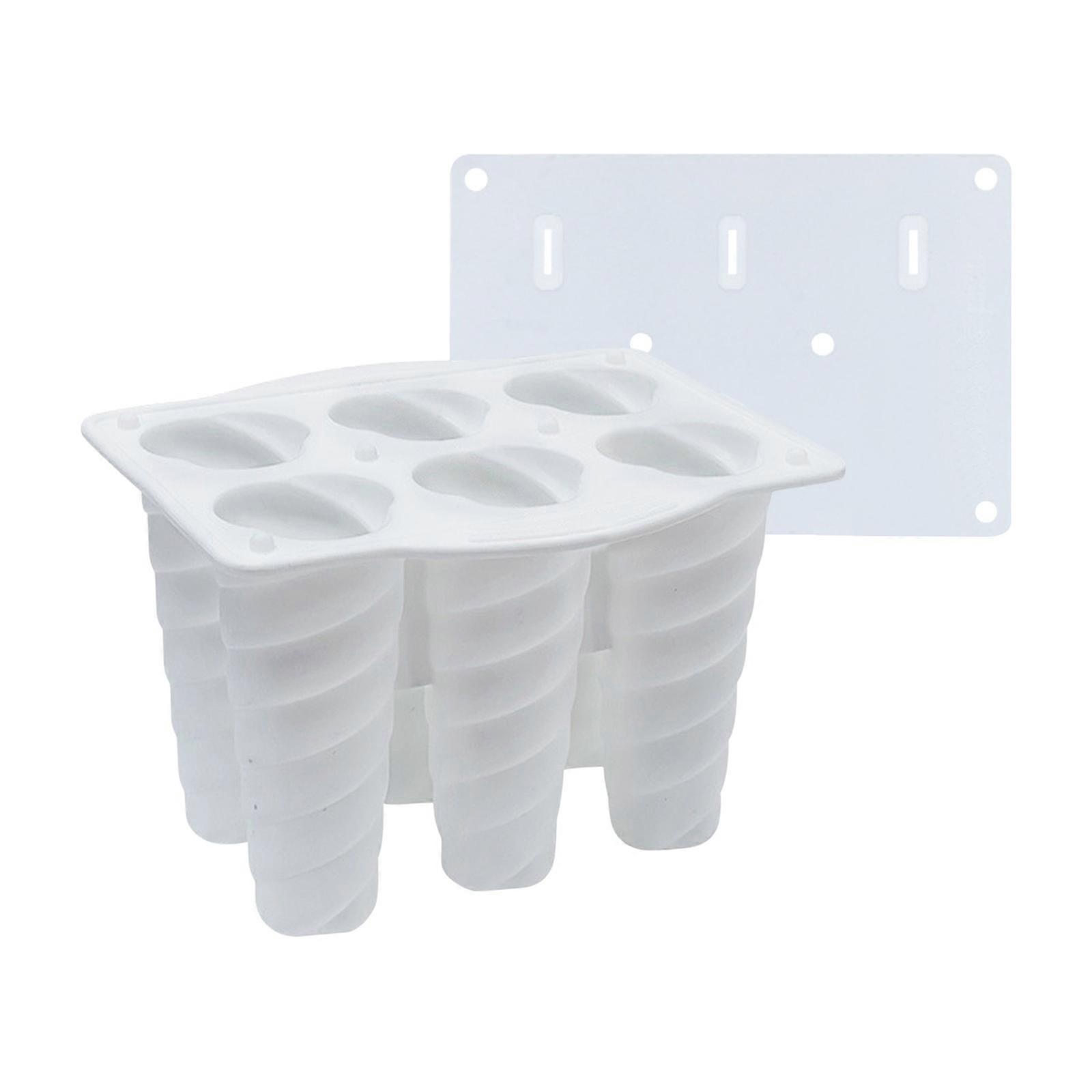 6 Cavity Silicone Ice Cream Molds With Lid DIY Ice Cream Molds Flye4594