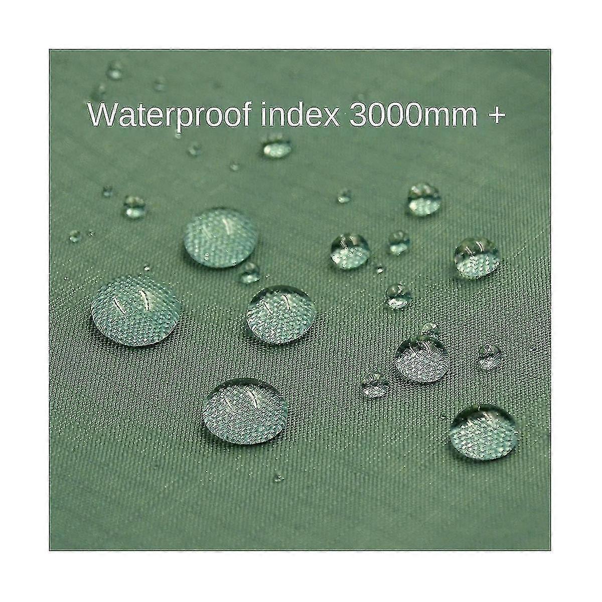Outdoor Awning Tarp Waterproof Camping Beach Sunshade Shelter Shade Fly Tent Khaki 3x4m