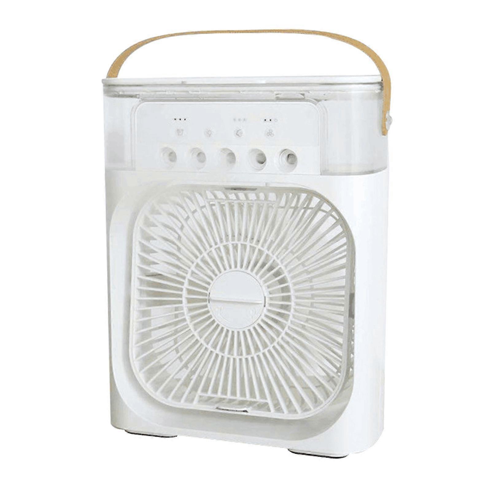 Portable Air Conditioner Fan Cool Mist Humidifier With 7 Colors Led Light