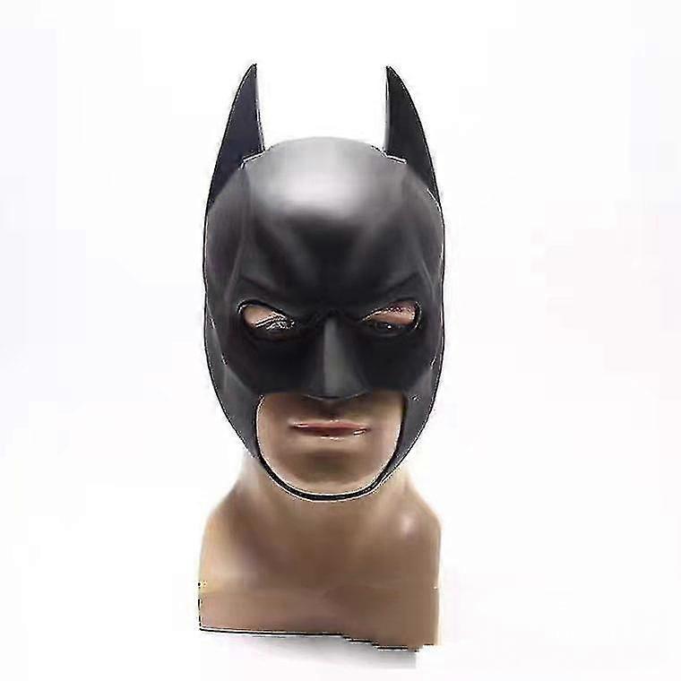 Veekiハロウィーンマスクコスプレコスチュームラテックスヘルメットブラックフルヘッドマスク大人用ファンシードレス服レプリカプロップバットマンマスク-r
