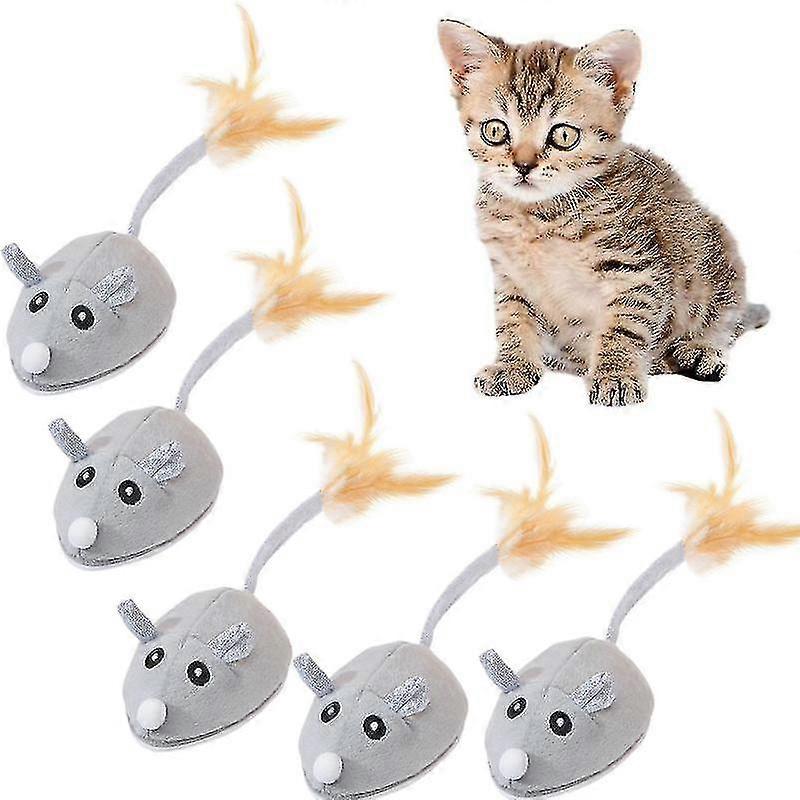 Plush Simulation Mouse Cat Pet Teasing Interactive Toy -aqwg