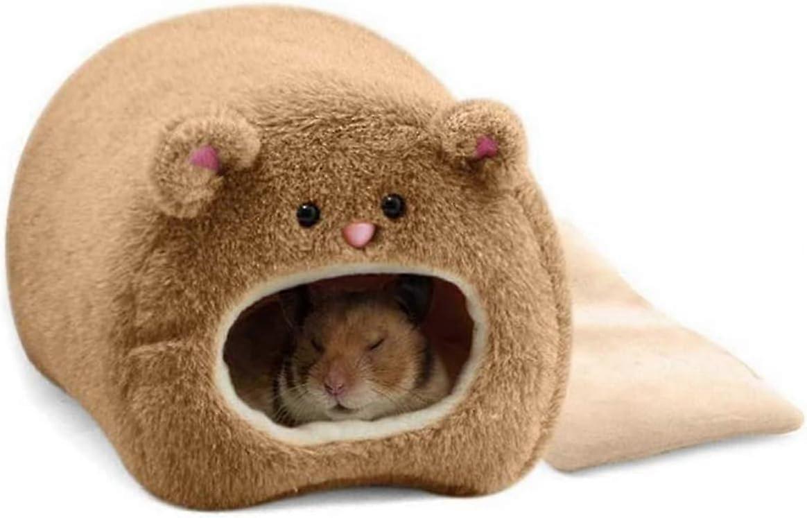(Brown) Hamster House Bed Plush Hammock