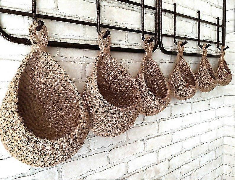 3pcs תלוי קיר סל תלוי פירות וירקות אחסון מטבח מארגן