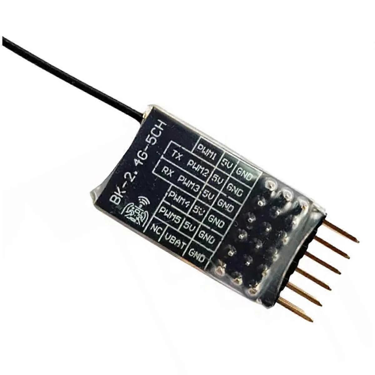 ELRS 2.4Ghz 5CH PWM ExpressLRS Receiver with 2DBi 2.4G Copper Pipe Antenna PWM/CRSF Protocol for RC