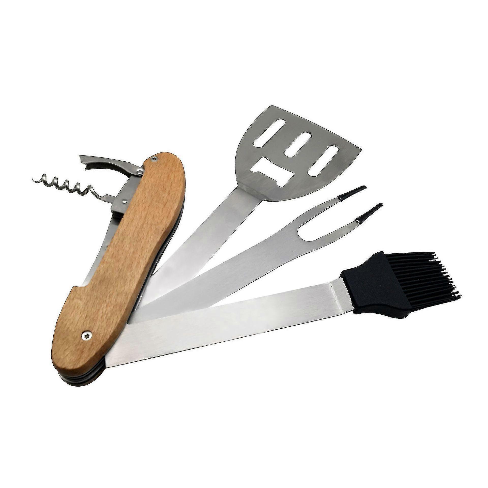 Multi-tool For The Barbecue(1 Pcs, Wood Color)