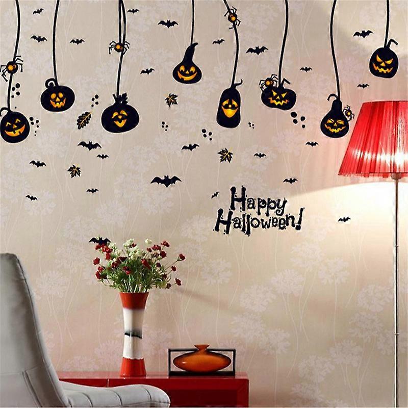 Halloween Window clings Halloween Window Decorations Cute Pumpkin Ghost Halloween Window Stickers Halloween Window Decals for Halloween Party Decorati