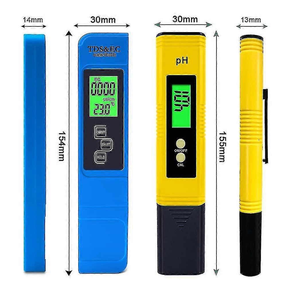 Digital Ph And Tds Meter Combo, High Accuracy Water Quality Tester, Ph Meter 3-in-1 Tds Ec Temperature Meter For Drinking Water Swimming Pool Aquarium