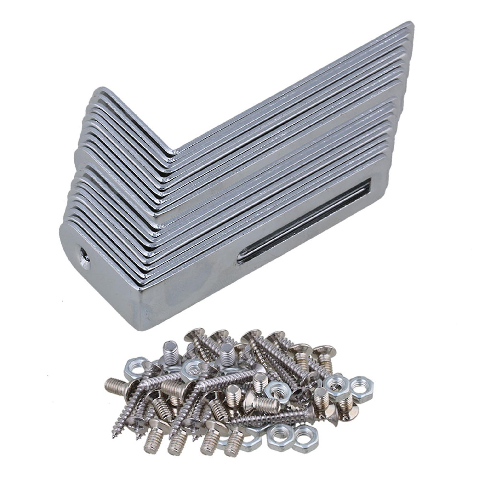 Guitar Stands Chrome Long Pickguard Mounting Bracket For Electric Guitar Pack Of 20